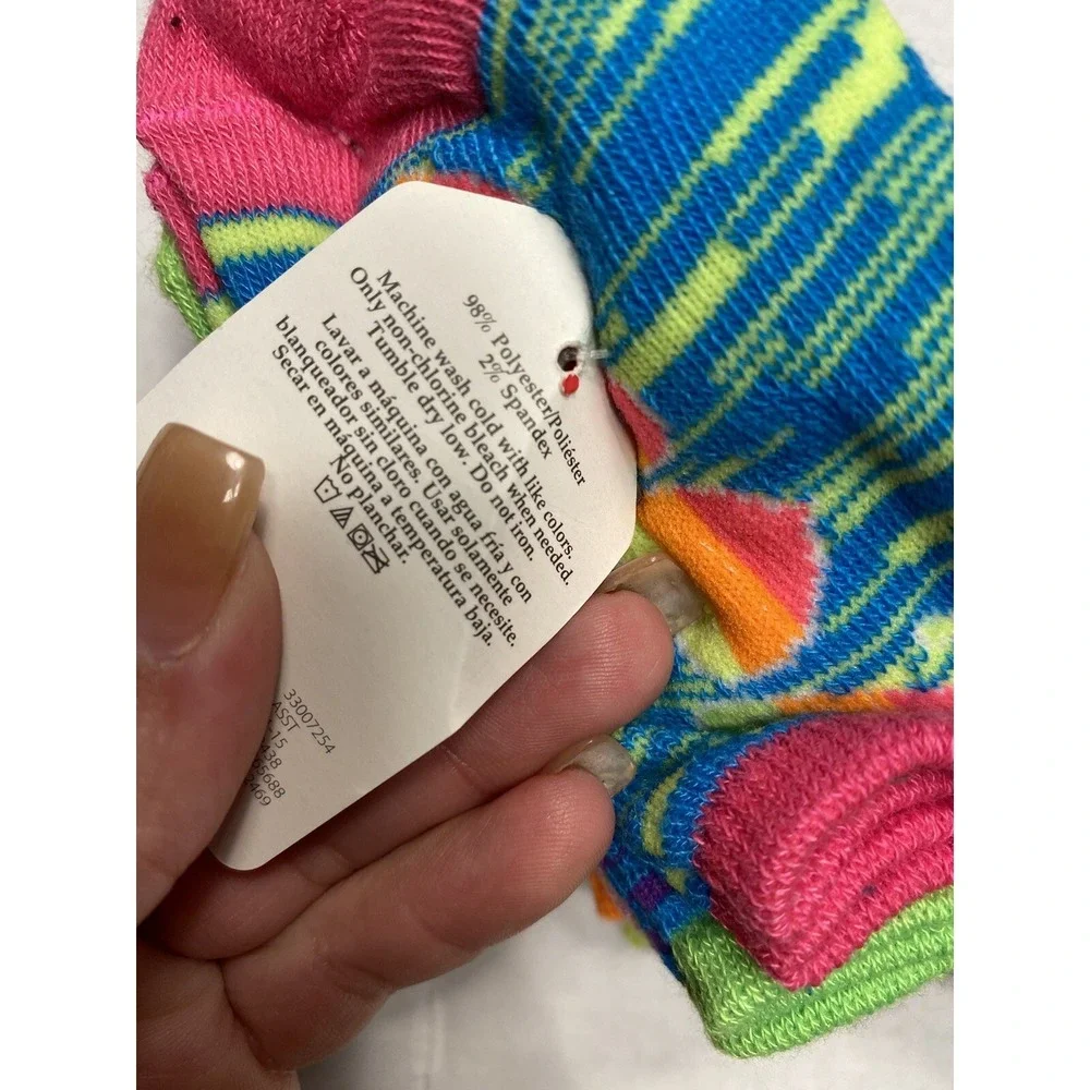 faded glory girls no shoe ankle socks 6 pairs size small‎ shoe 4-7.5